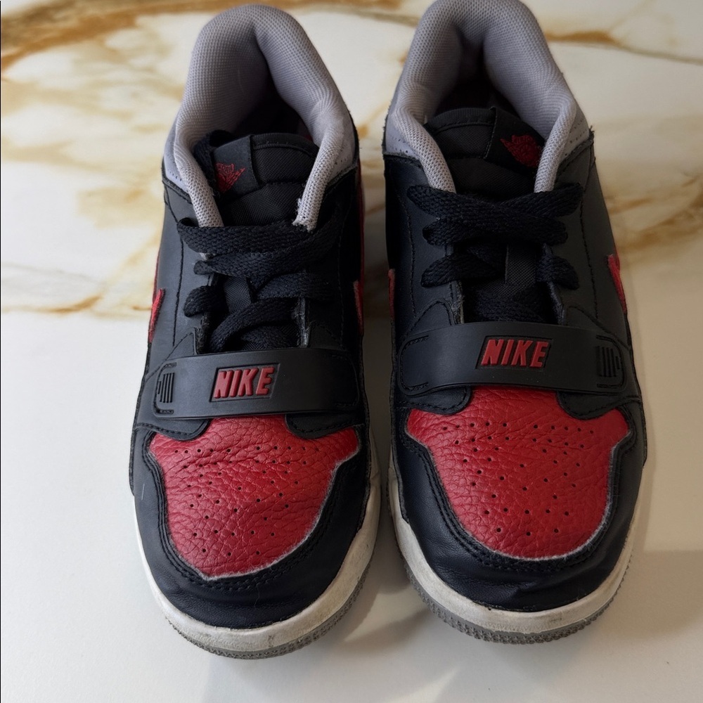 Nike Air Jordan Kids Black and Red Sneakers - Picture 2 of 8
